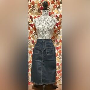 G.H. Bass & Co. Dark Blue Denim Skirt